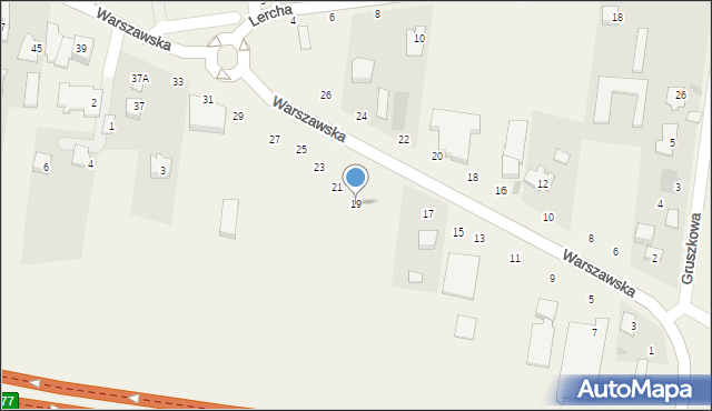 Czosnów, Warszawska, 19, mapa Czosnów