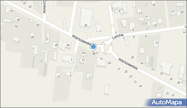 Czosnów, Warszawska, 33, mapa Czosnów