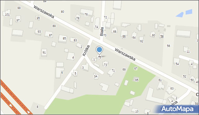 Czosnów, Warszawska, 75, mapa Czosnów