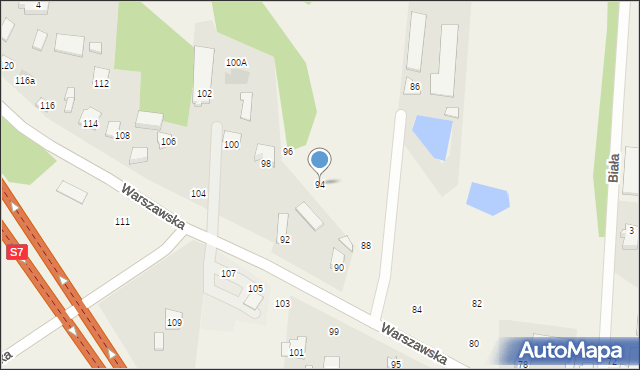 Czosnów, Warszawska, 94, mapa Czosnów