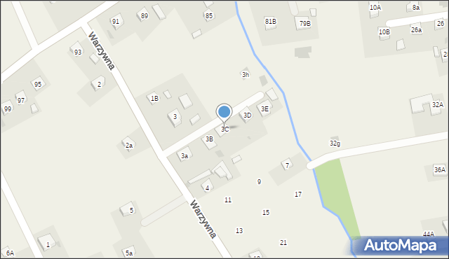 Czudec, Warzywna, 3C, mapa Czudec