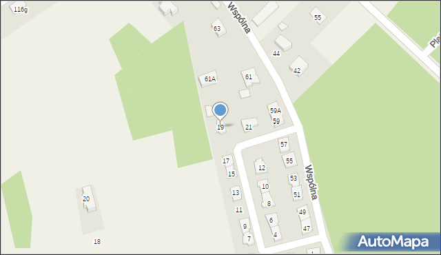 Dąbrowa Chotomowska, Wawrzynowa, 19, mapa Dąbrowa Chotomowska