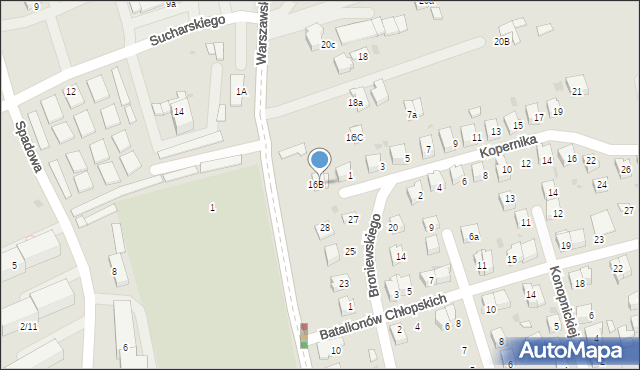 Dąbrowa Tarnowska, Warszawska, 16a, mapa Dąbrowa Tarnowska