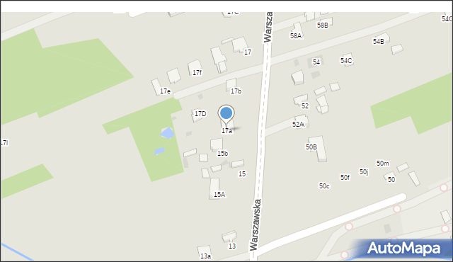 Dąbrowa Tarnowska, Warszawska, 17a, mapa Dąbrowa Tarnowska