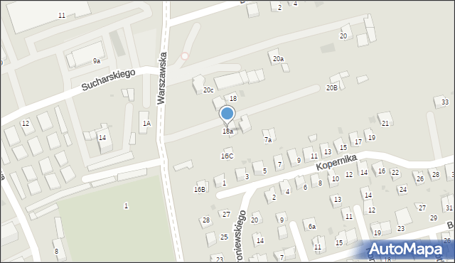 Dąbrowa Tarnowska, Warszawska, 18a, mapa Dąbrowa Tarnowska