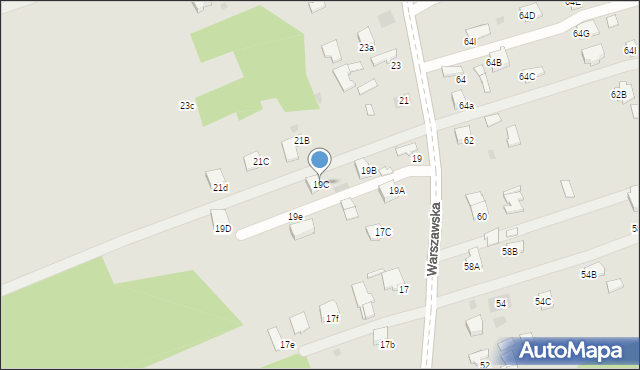 Dąbrowa Tarnowska, Warszawska, 19C, mapa Dąbrowa Tarnowska