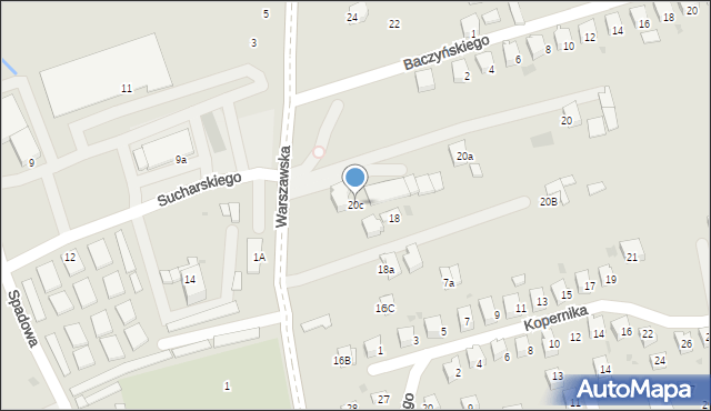 Dąbrowa Tarnowska, Warszawska, 20c, mapa Dąbrowa Tarnowska