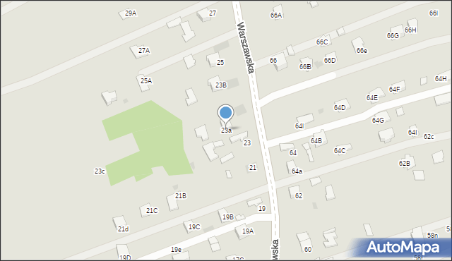 Dąbrowa Tarnowska, Warszawska, 23a, mapa Dąbrowa Tarnowska