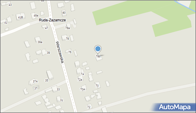 Dąbrowa Tarnowska, Warszawska, 74b, mapa Dąbrowa Tarnowska