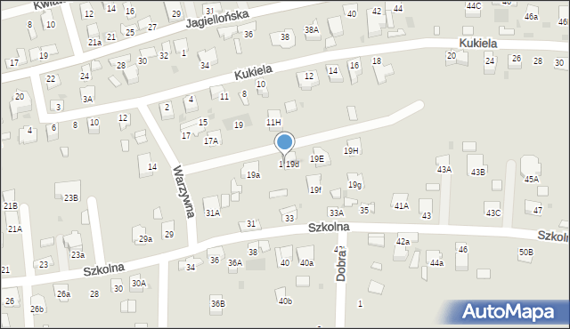 Dąbrowa Tarnowska, Warzywna, 19D, mapa Dąbrowa Tarnowska