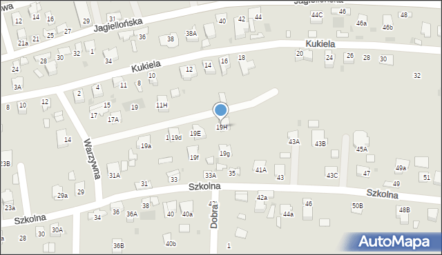 Dąbrowa Tarnowska, Warzywna, 19H, mapa Dąbrowa Tarnowska