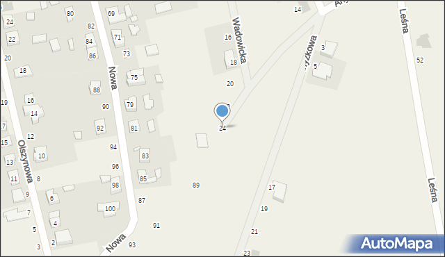 Dąbrówka, Wadowicka, 24, mapa Dąbrówka