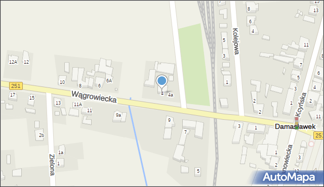 Damasławek, Wągrowiecka, 4, mapa Damasławek