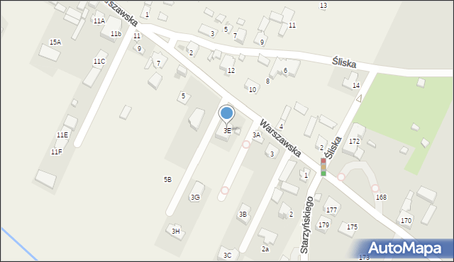 Dawidy, Warszawska, 3E, mapa Dawidy