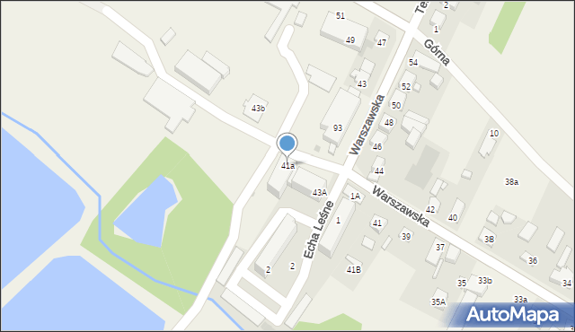 Dawidy, Warszawska, 41a, mapa Dawidy