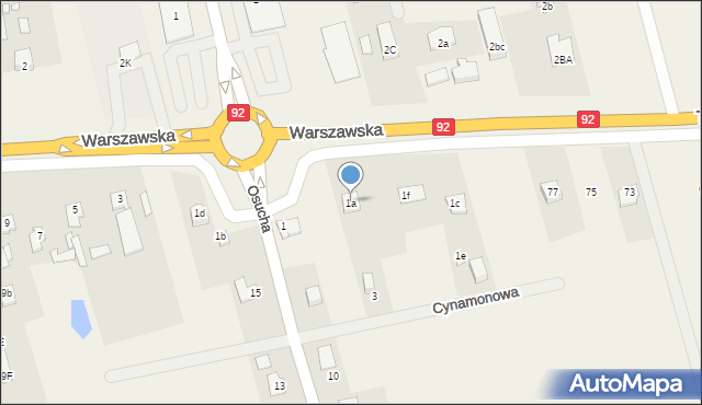 Dębe Wielkie, Warszawska, 1a, mapa Dębe Wielkie