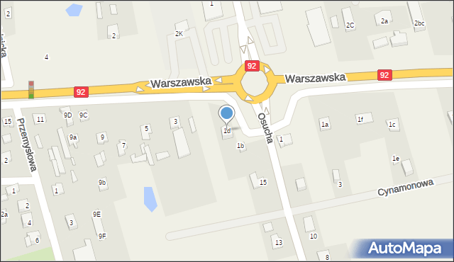 Dębe Wielkie, Warszawska, 1d, mapa Dębe Wielkie
