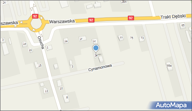 Dębe Wielkie, Warszawska, 1e, mapa Dębe Wielkie