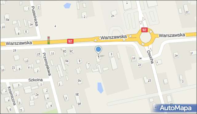 Dębe Wielkie, Warszawska, 5, mapa Dębe Wielkie