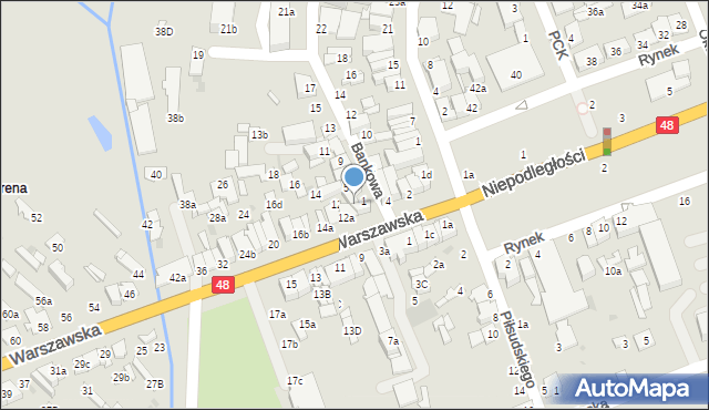 Dęblin, Warszawska, 10A, mapa Dęblin