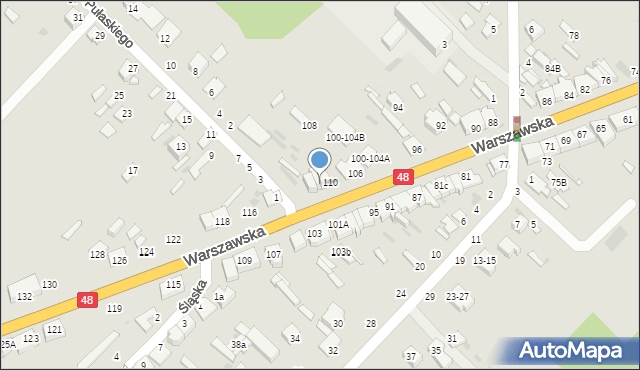 Dęblin, Warszawska, 112, mapa Dęblin