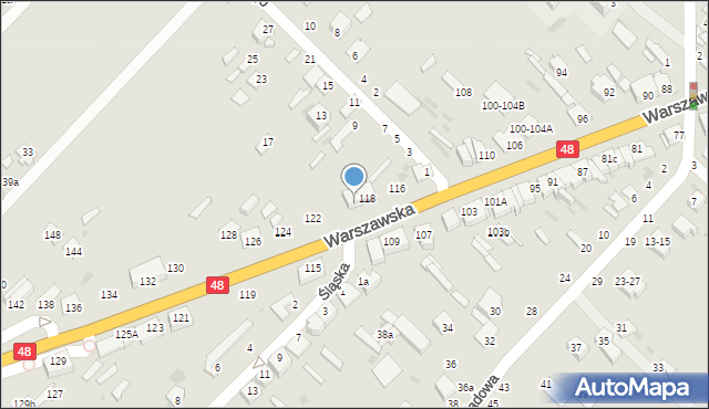 Dęblin, Warszawska, 120, mapa Dęblin