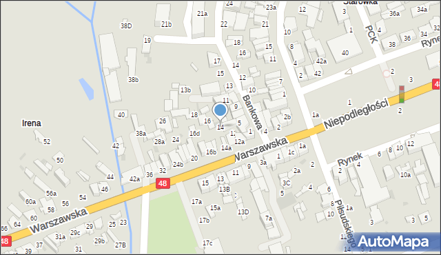 Dęblin, Warszawska, 14, mapa Dęblin