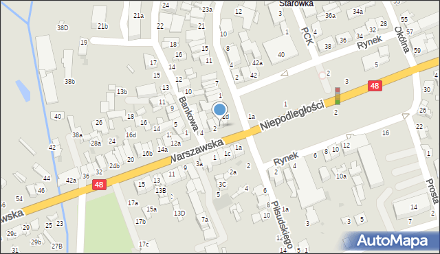 Dęblin, Warszawska, 2a, mapa Dęblin