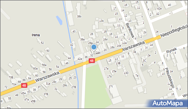 Dęblin, Warszawska, 30, mapa Dęblin