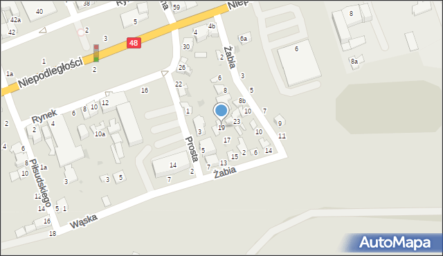 Dęblin, Wąska, 19, mapa Dęblin