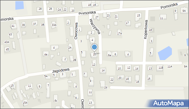 Dębogórze, Warzywna, 10, mapa Dębogórze