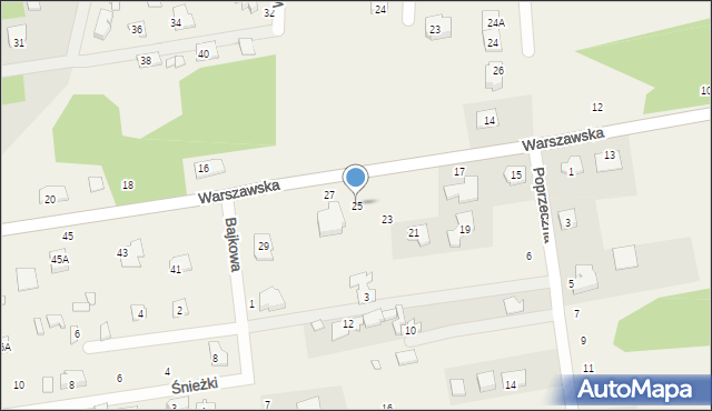 Długa Szlachecka, Warszawska, 25, mapa Długa Szlachecka