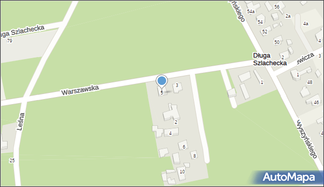 Długa Szlachecka, Warszawska, 5, mapa Długa Szlachecka