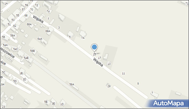 Dobieszowice, Wąska, 15, mapa Dobieszowice