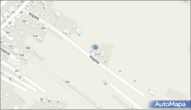 Dobieszowice, Wąska, 17, mapa Dobieszowice