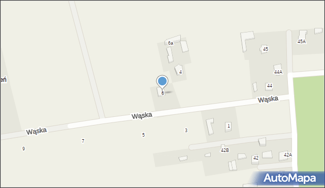 Dobroń, Wąska, 6, mapa Dobroń