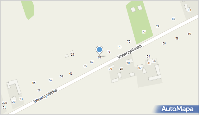 Dobrzyniec, Wawrzyniecka, 69, mapa Dobrzyniec