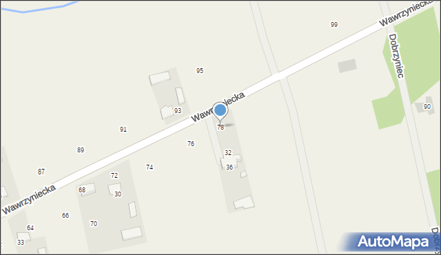Dobrzyniec, Wawrzyniecka, 78, mapa Dobrzyniec