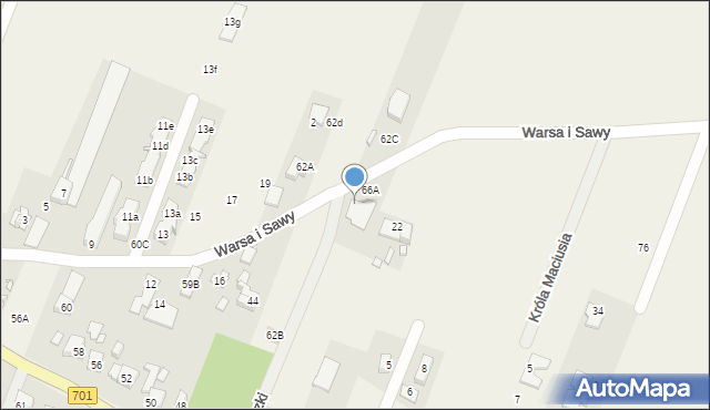 Domaniew, Warsa i Sawy, 20, mapa Domaniew