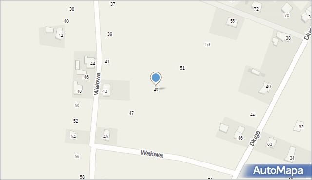 Drewnica, Wałowa, 49, mapa Drewnica