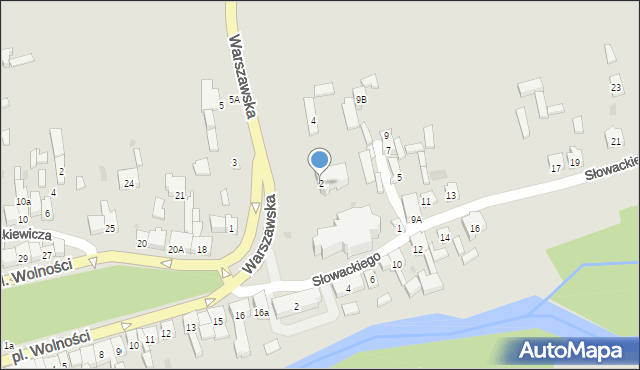 Drzewica, Warszawska, 2, mapa Drzewica