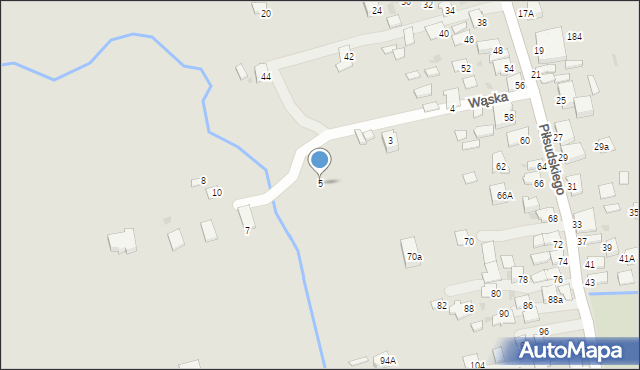 Dynów, Wąska, 5, mapa Dynów