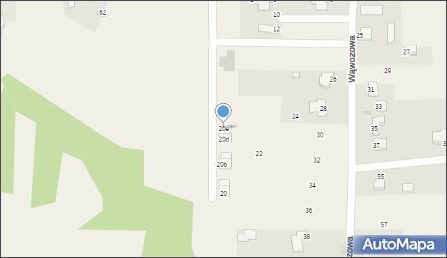 Dys, Wąwozowa, 20e, mapa Dys