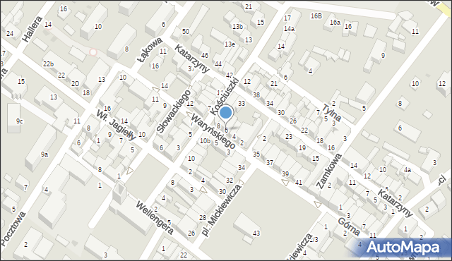 Działdowo, Waryńskiego Ludwika, 6, mapa Działdowo