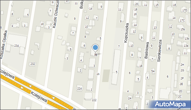 Dziekanów Leśny, Waligóry, 3B, mapa Dziekanów Leśny