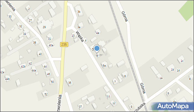 Dziemiany, Wąska, 6, mapa Dziemiany