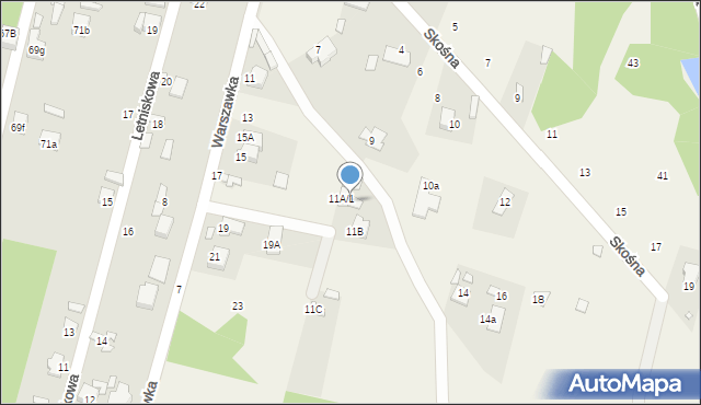 Dziurów, Warszawka, 11A/2, mapa Dziurów