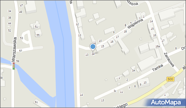 Elbląg, Wapienna, 14, mapa Elbląga