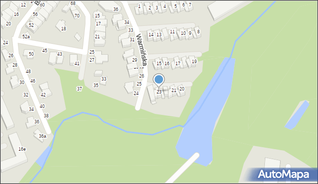 Elbląg, Warmińska, 23, mapa Elbląga