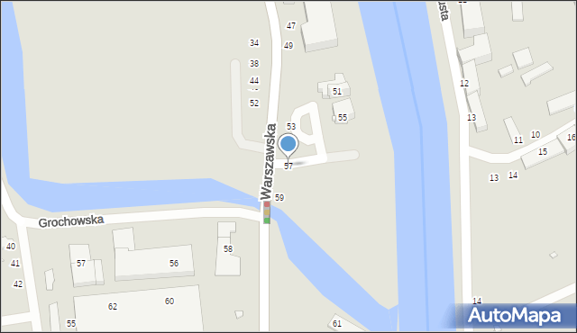 Elbląg, Warszawska, 57, mapa Elbląga